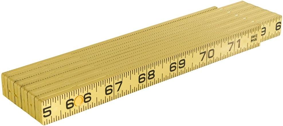 Klein Tools 910-6 Folding Ruler 6-Foot, Durable Fiberglass, Inside Reading